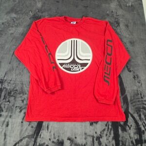 Mecca USA Long Sleeve T-Shirt Mens XXL Red Vintage 90s Streetwear Graphic Logo
